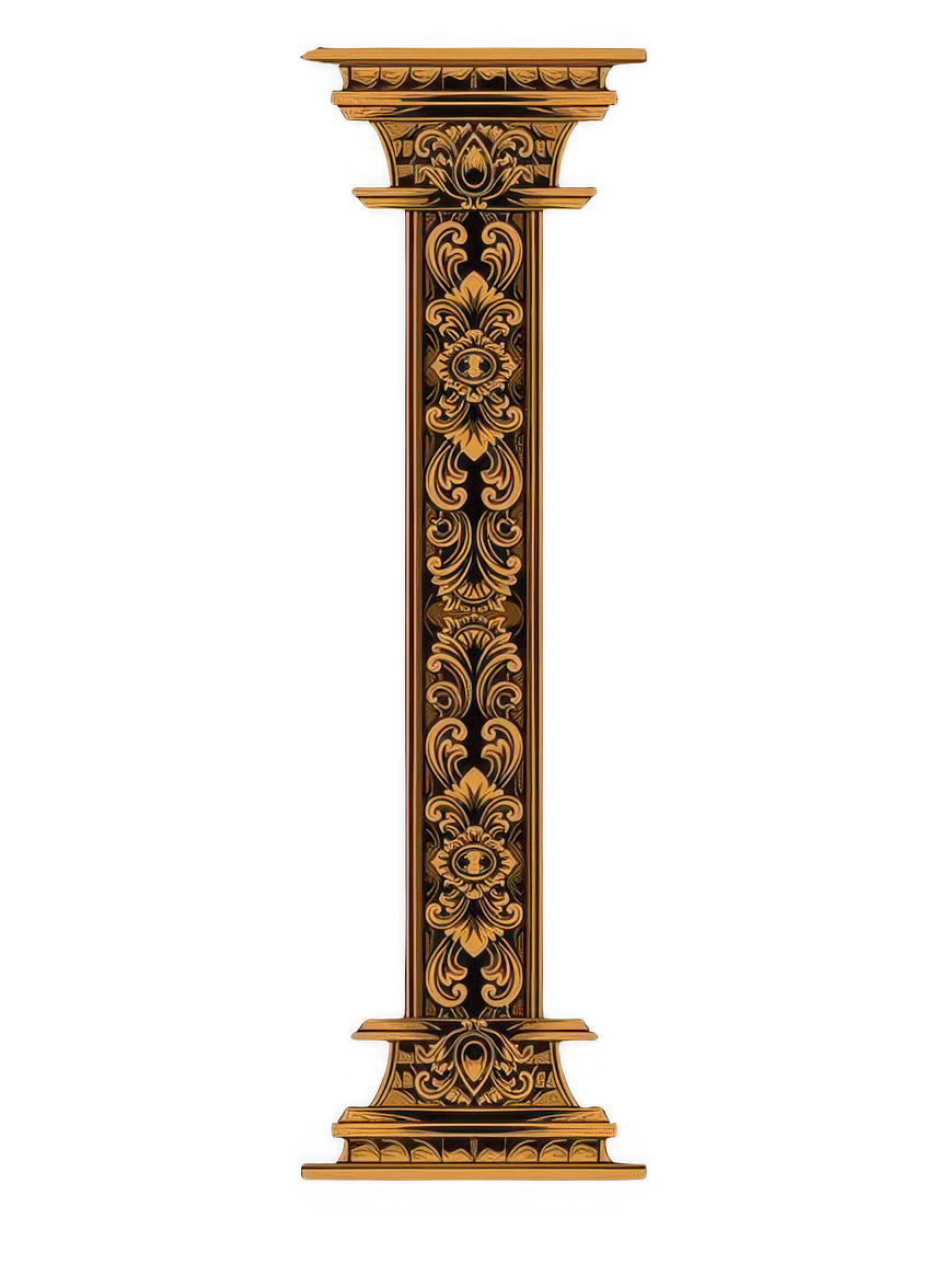 Left decorative pillar